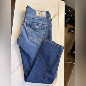 True Religion Blue Ankle & Cropped Jeans